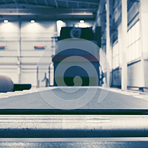 Shot blasting machine for processing of metal plates