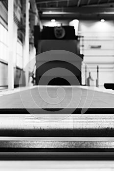 Shot blasting machine for processing of metal plates