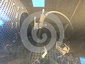 Shot blasting Shot blasting of model printed on 3D printer from polyamide powder