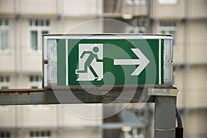 Shot of an emergency exit sign