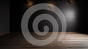 shot of Empty light dark wall generative AI