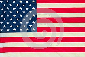 Shot Of The Flag Of The United States Of America. Cropped Shot Of American Flag.