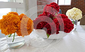 Flower & candle used for a funeral