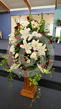 Flower & candle used for a funeral