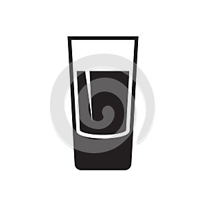 Shot glass icon isolated on white background.