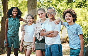 Keep nature close and your friends closer. Shot of a group of teenagers having fun at summer camp.