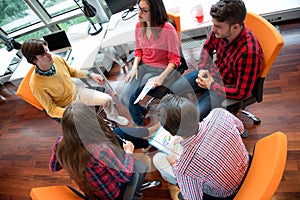 Shot of a group of young business professionals having a meeting.