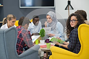 Shot of a group of young business professionals having a meeting.