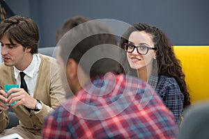 Shot of a group of young business professionals having a meeting.