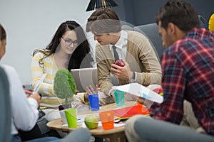 Shot of a group of young business professionals having a meeting.