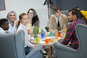 Shot of a group of young business professionals having a meeting.