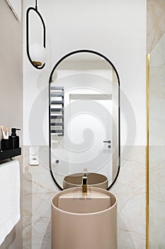 Shot of modern bathroom interior in apartment