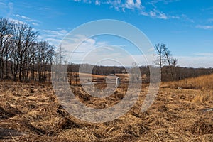 A shot of part of the battlefield in the Gettysburg National Military Park in Gettysburg, Pennsylvania, USA