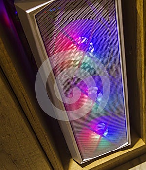 Shot of the PC case tower. Technology