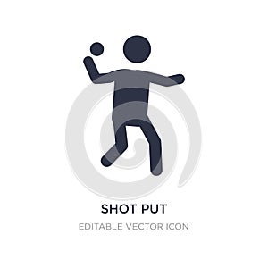 shot put icon on white background. Simple element illustration from People concept