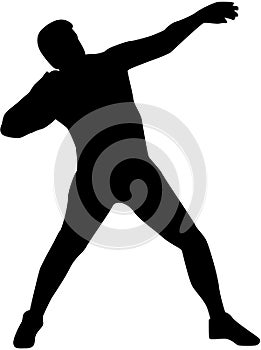 Shot put silhouette photo