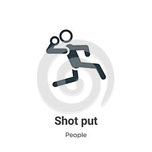 Shot put vector icon on white background. Flat vector shot put icon symbol sign from modern people collection for mobile concept