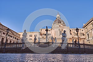 Shot of Quattro Canti Palermo Italy photo