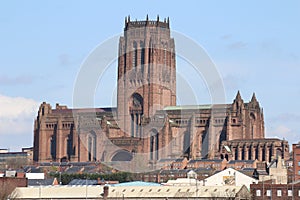 Shot showing the Anglican Cathedral in Liverpool