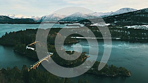 Two old bridges over Straumen, on highway 661 in Skodje municipality, between Straumen and Digernes, Stettevegen, Skodjestraumen, photo