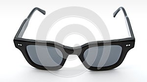 Black Sunglasses over white background