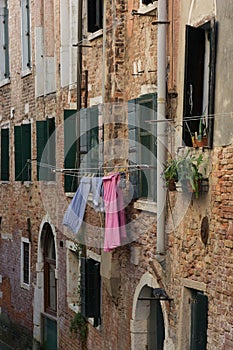 Saturday is laundry day in venice