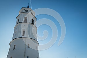 Shot of the Vilnius Cathedral Clock Tower