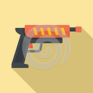 Shotgun blaster icon, flat style