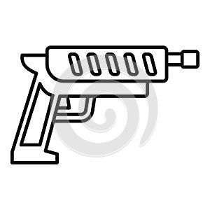 Shotgun blaster icon, outline style