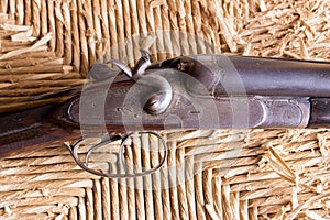 Shotgun with cartridges hunting weapons