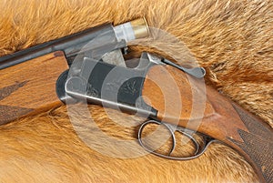 Shotgun on fur