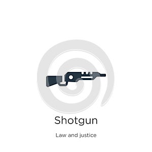 Shotgun icon vector. Trendy flat shotgun icon from law and justice collection isolated on white background. Vector illustration