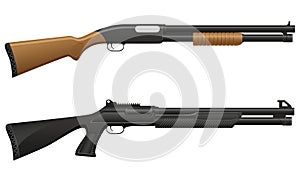 Shotgun vector illustration photo