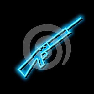 shotgun weapon neon glow icon illustration