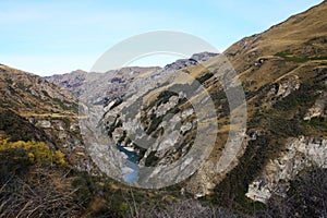 Shotover River at Skippers Canyon Road , Queenstown, New Zealand photo