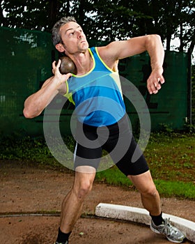 Shotput in track and field photo