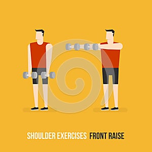 Shoulder Exercises. Front Raise