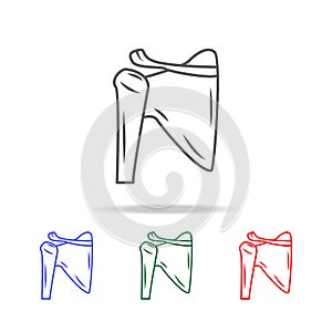 Shoulder joint isolated icon. Elements of human body parts multi colored icons. Premium quality graphic design icon. Simple icon f