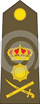 Shoulder pad military officer insignia of the Luxembourg COMMANDANT EN CHEF (COMMANDER-IN-CHIEF)