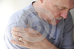 Shoulder pain in a senior man