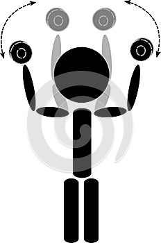 Shoulder Press Workout Stick Figure reference photo