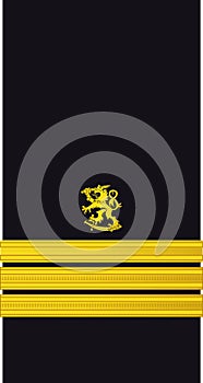 Shoulder sleeve pad military officer insignia of the Finland Navy KOMENTAJAKAPTEENI (LIEUTENANT COMMANDER)