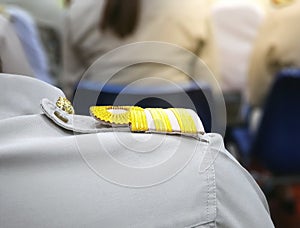 Shoulder straps and stripes with signs of the Thai civil official