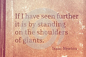 Shoulders of giants Newton