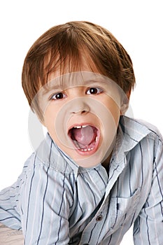 Shouting boy