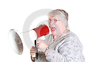Shouting grandmother