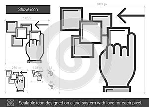 Shove line icon. photo