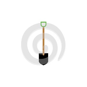 Shovel color Icon Vector Design Template. Editable Stroke. Shovel icon. Gardening concept, digging symbol. Web site page and mobil