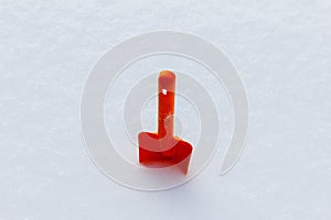 Shovel, covered snow