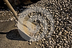 Shovel and gravel